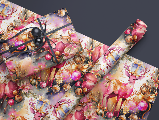 Jolly Reindeer Christmas Wrapping Paper