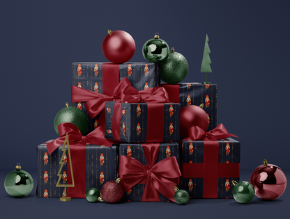 Nutcracker Wrapping Paper |  Christmas Décor