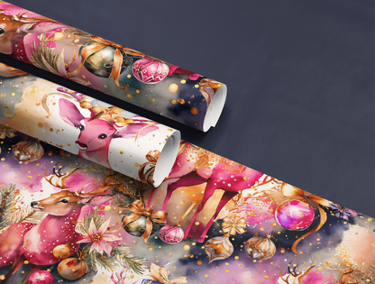 Jolly Reindeer Christmas Wrapping Paper
