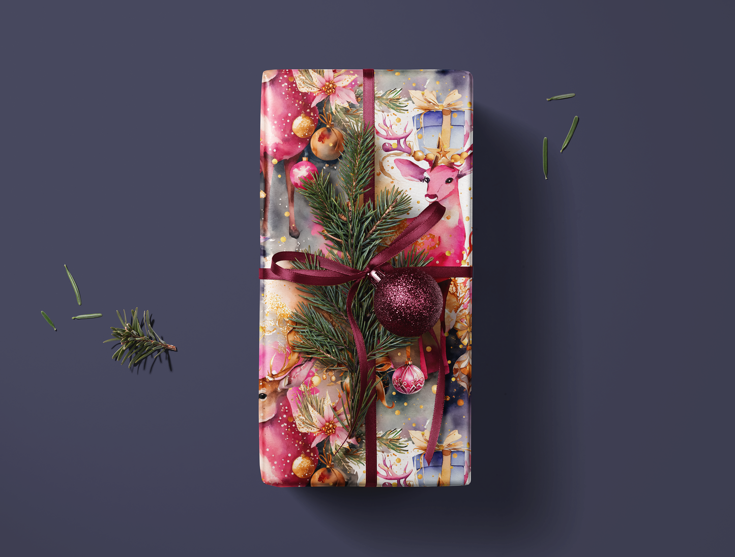 Jolly Reindeer Christmas Wrapping Paper