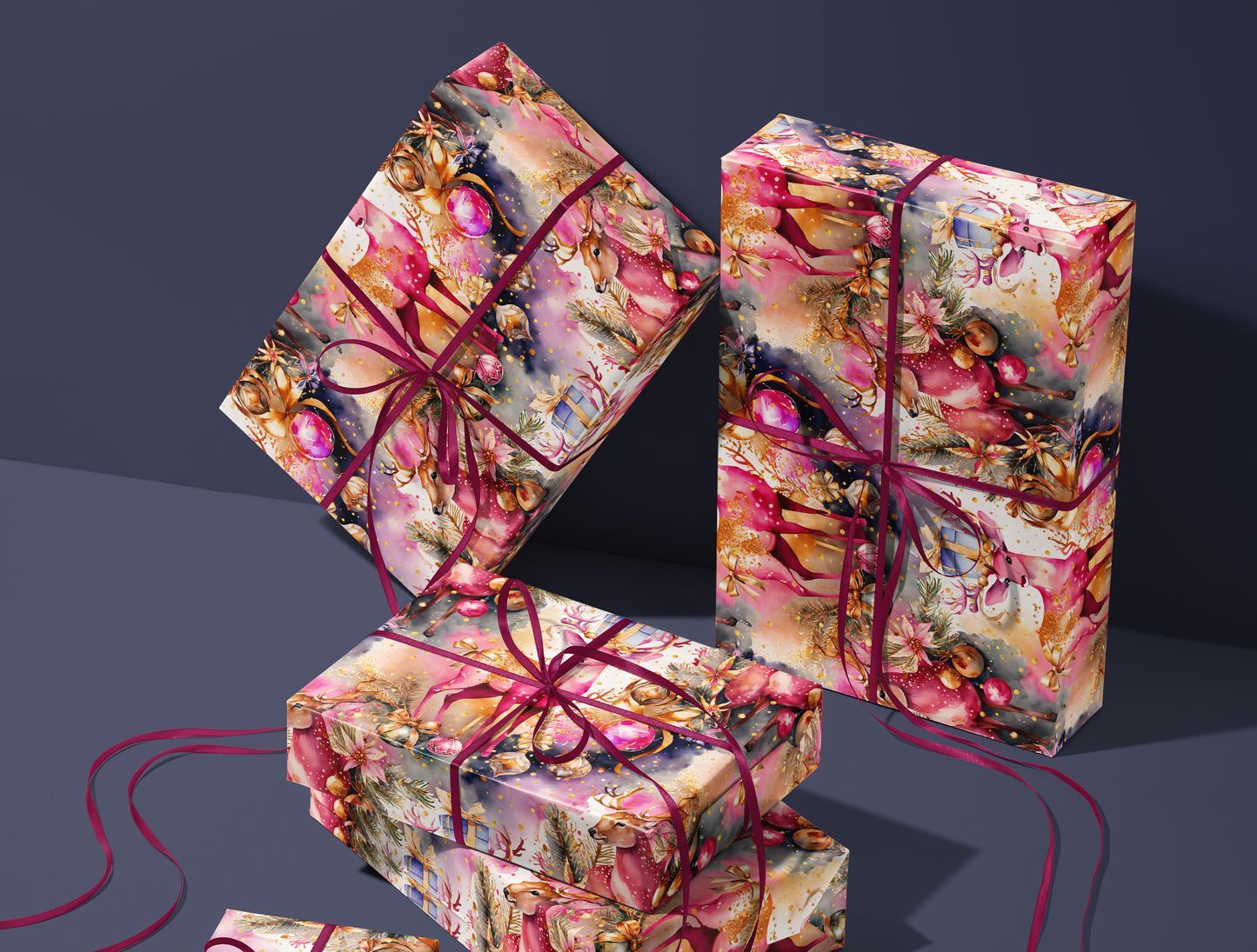 Jolly Reindeer Christmas Wrapping Paper