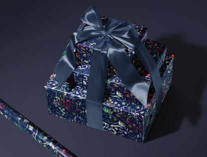 Botanical Bloom & Bell Floral Wrapping Paper | Special Christmas Edition