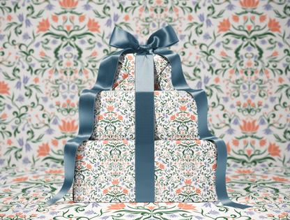 Papier Cadeau Floral « Botanical Bloom & Bell » | Lavande Douce